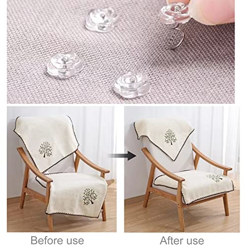 50Pcs Upholstery Twist Pins with Rose Heads for Slipcovers