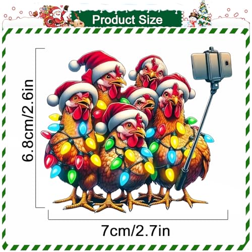 Farmhouse Chicken Christmas Ornament - Rustic Holiday Decor, 2026 Farm Style Tree Decoration