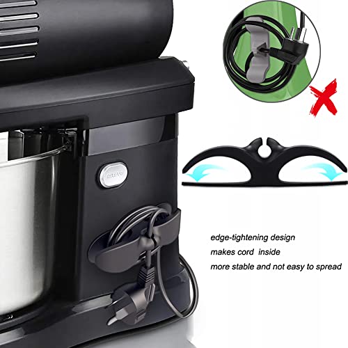 4-Pack Silicone Cord Organizer for Kitchen Appliances, Adhesive Cable Wrapper