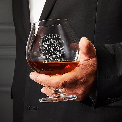 Personalized Large Cognac Glass 24oz - Engraved Brandy Snifter Gift