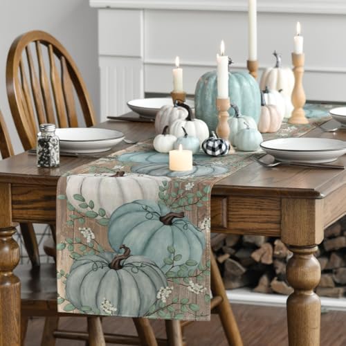 Artoid Mode 13 x 48 Inch Table Runner - 210 GSM Polyester, Wood-Blue
