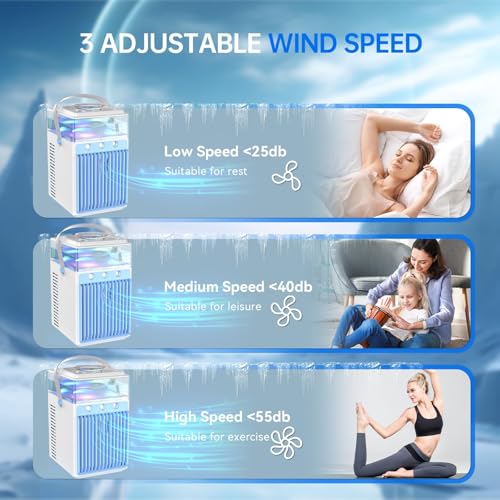 Portable Air Conditioner 5-in-1 Mini Fan with App Control and Water Tank