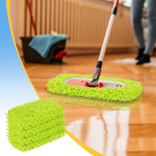 Reusable Microfiber Mop Pads - Washable Wet & Dry Sweeping Refills (4 Pack)