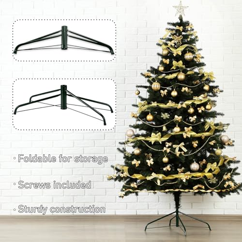 Roowest Green 24 Inch Metal Christmas Tree Stand for Artificial Tree