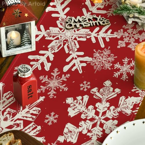Artoid Mode Snowflakes Christmas Table Runner 13 x 108 Inch Home Holiday Decor