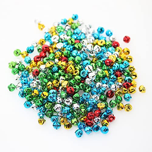 300-Piece 10mm Jingle Bells Set with Storage Box, 5-Color Craft Bells