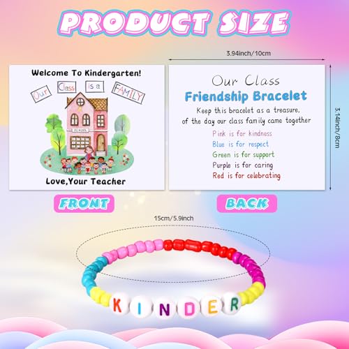 XunYee 32 Sets Back to School Student Gifts with Greeting Cards and Bracelets