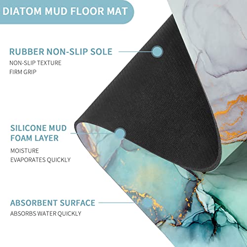 Gibelle Non-Slip Bathroom Set with Shower Curtain (72x74") & Bath Rug