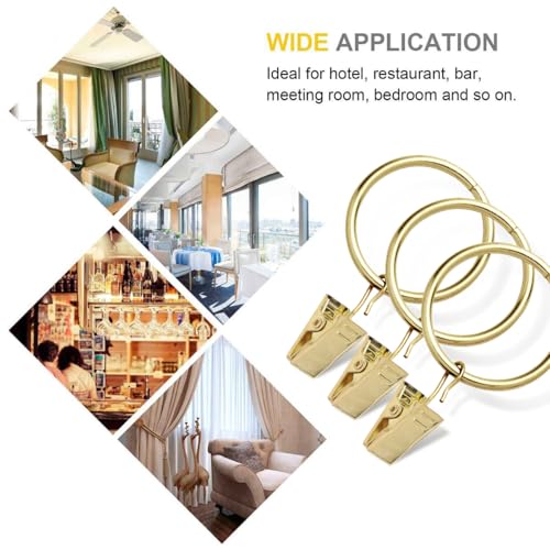 40 Pack Metal Curtain Rings with Clips, 1.25-Inch Heavy Duty Drapery Hangers