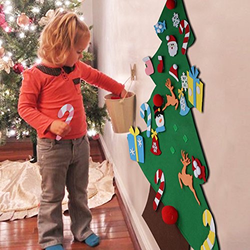 3ft DIY Felt Christmas Tree Set for Kids with 26 Detachable Ornaments