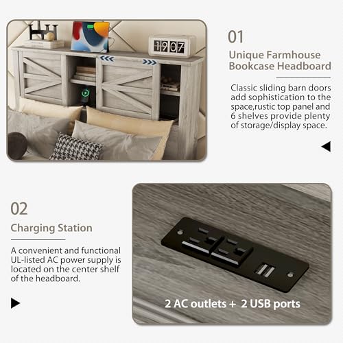 3-Piece Full Bedroom Set with Storage Platform Bed, Nightstand, and Dresser