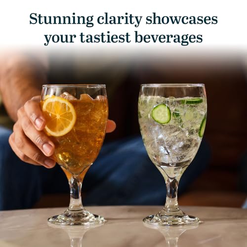 Classic Stemmed Glass Goblets 16.25 oz - Set of 12 for Water, Tea & Sangria