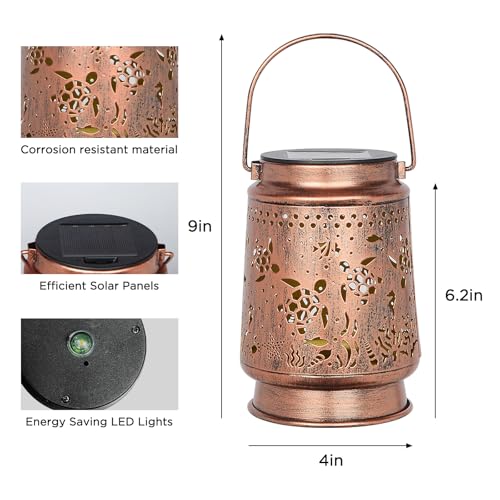 Solar Turtle Lantern Outdoor Garden Decor Gift for Mom & Women