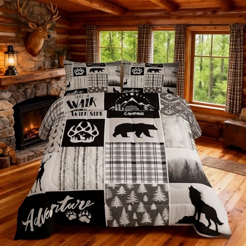 Manfei Adventure 03 Full Comforter Set - Pine Tree Kids & Adults Bedding, 79x90 duvet + 2 pillowcases