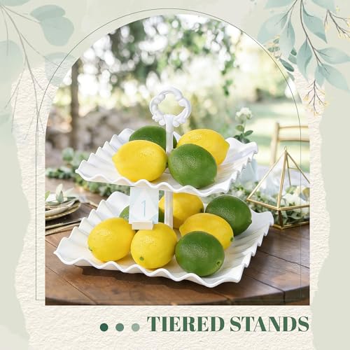20Pcs Artificial Lemons - Yellow & Green Faux Fruit Decor