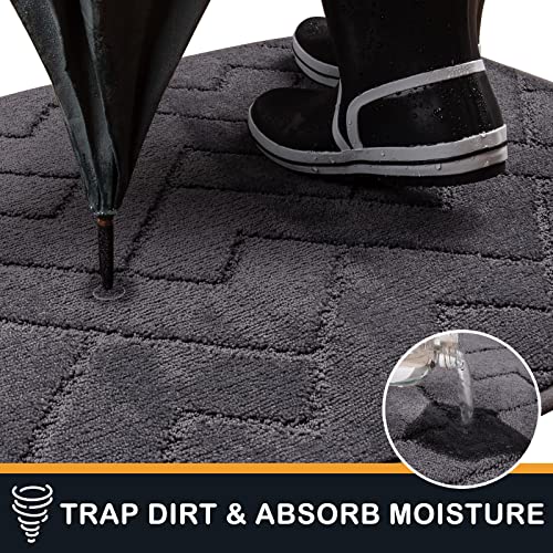 Indoor Dirt Trapping Door Mat - Non-Slip Washable Entryway Rug (20" x 31.5")