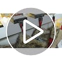 Set of 2 Christmas Stocking Holders for Mantel, Weighted Metal Hangers