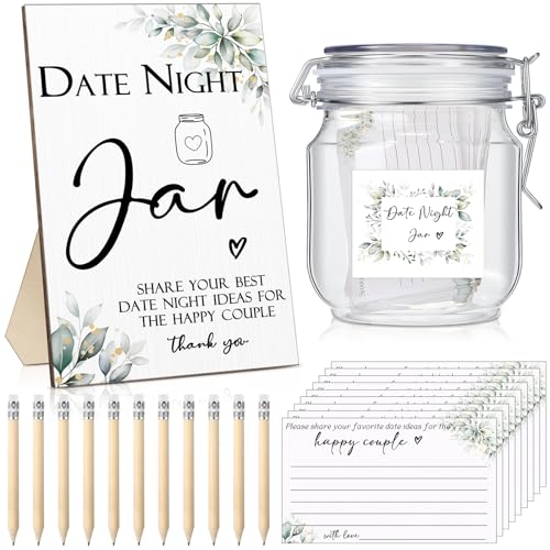 114-Piece Bridal Shower Date Night Game Set with Jar, Cards, and Pencils