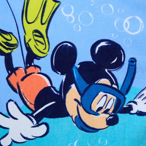 Disney Store Mickey Mouse Beach Towel for Kids, 29x58 Inches, Soft & Absorbent