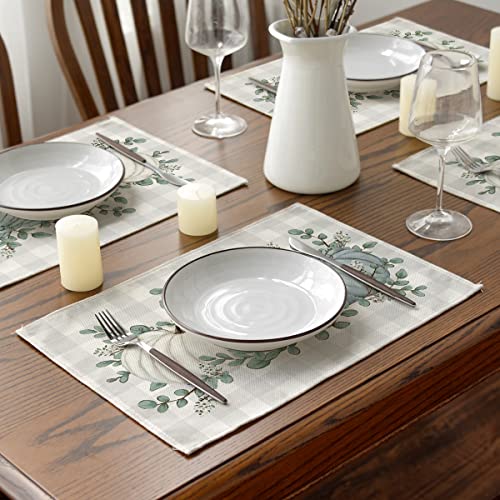Artoid Mode 4-Piece 12x18 P Spring Table Mats & 13x72 Inch Table Runner Set