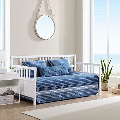 4-Piece Reversible Cotton Daybed Bedding Set with Shams & Bolster Cover