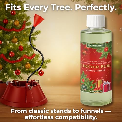 Live Christmas Tree Food & Preserver Additive - Reduces Needle Drop (8 oz)