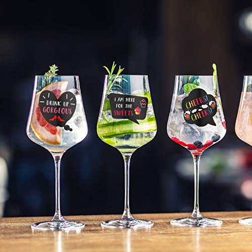 Zonon 36 Pcs Wine Glass Markers Stickers for Wine Tasting Party