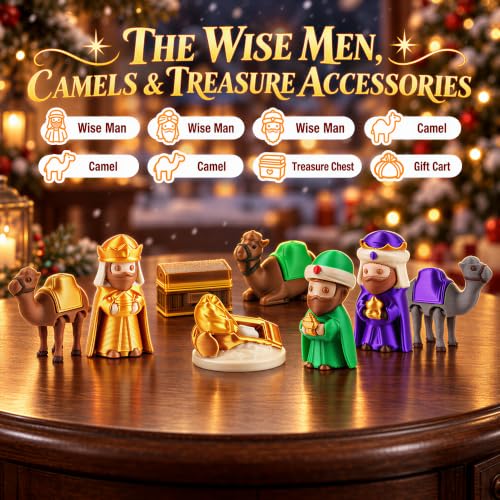 SUNNINO 24-Piece Nativity Advent Calendar 2026 3D Printed Animal Figurines
