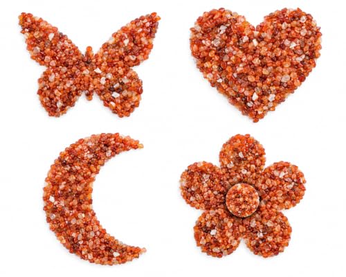 Natural Carnelian Crystal Chips - 1/2 lb Polished Gemstone Rocks for Decor