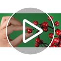 Norme 3 Pack Artificial Burgundy Red Holly Berry for Christmas Decor - Classic Red Berry