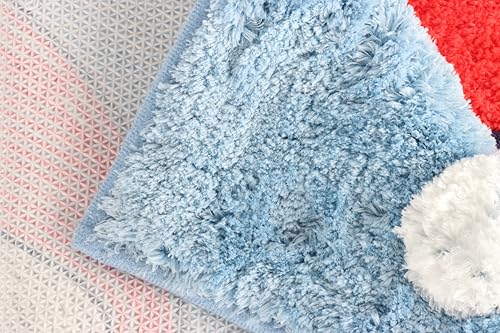 Bluey Kids Bath Rug 20 x 30 - Non-Slip Tufted Plush Mat with Latex Backing, Official Licensed Blue - Bluey
