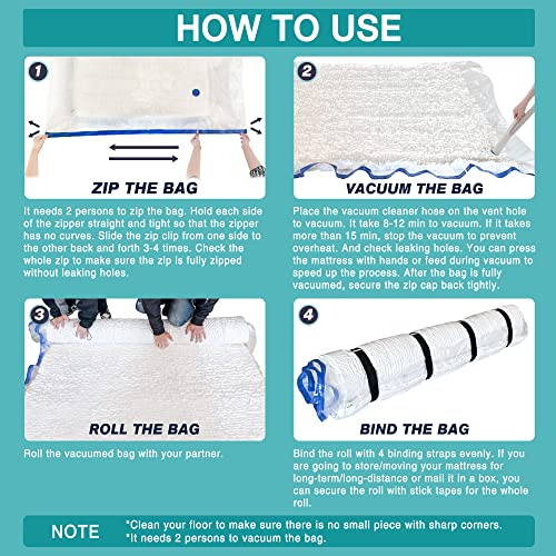 Queen/Full Mattress Vacuum Storage Bag for 14-Inch Mattresses