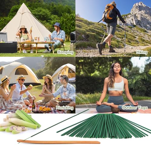 Citronella Incense Sticks - 120 Pack Lemongrass Scent for Patio and Camping