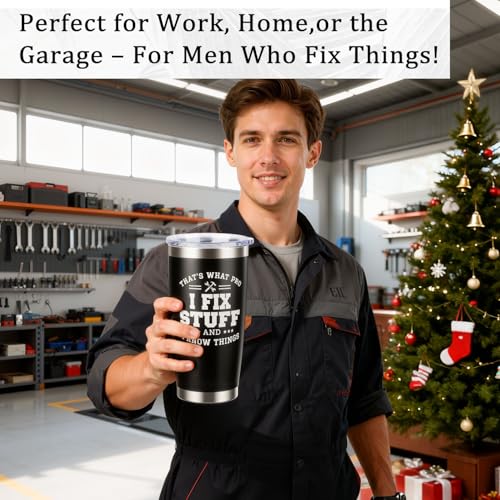 Giftota Black Handyman Gift Set for Men - Funny Fix-It Themed Gift for Dad, Husband, Boyfriend, Coworker