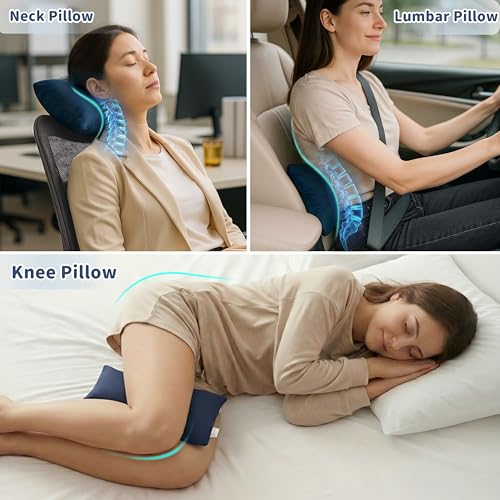 Small Travel Pillow, 11x7 Inch Mini Nap Pillow for Car, Airplane and Camping