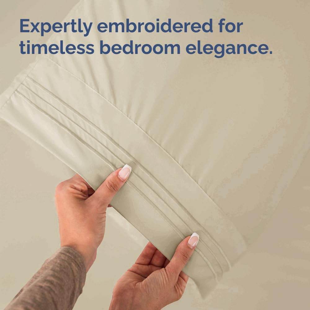 Skiennix Body Pillowcases Set of 2 | Soft, Breathable 20x54 Pillow Covers for Side Sleepers - Machine Washable (Wheat)