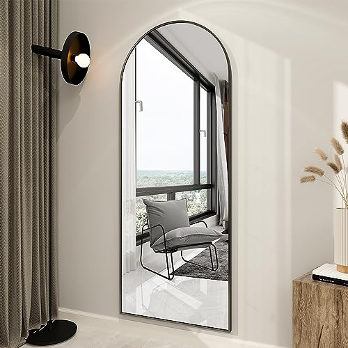 65" x 24" Arched Full Length Floor Mirror - Lean, Wall or Standing Mirror