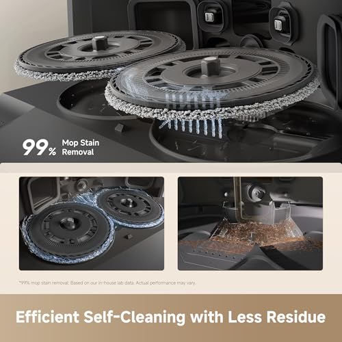 Robot Vacuum and Mop with Self-Emptying Dock, 25,000Pa Suction & App Control