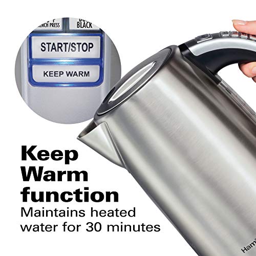 1.7L Stainless Steel Electric Kettle with Temperature Control and Keep Warm