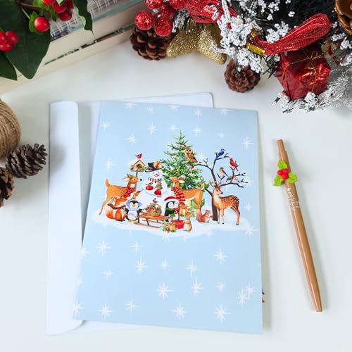 HEARTAGS 3D Pop Up Christmas Card - Snowman Holiday Greeting Card