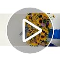 18-Inch Artificial Sunflower Wreath with Bow for Front Door Spring Decor