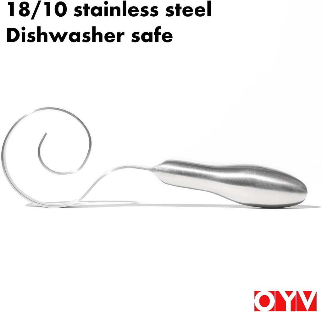 OYV Dough Whisk - 18/10 Stainless Steel Danish Whisk for Sourdough, Cookies & Pastry | 9" Dishwasher Safe