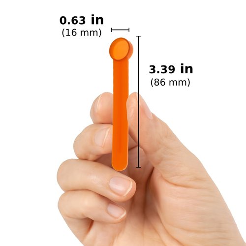 1/8 teaspoon scoop (1/8 teaspoon measuring spoon) plastic | FitPowders (500, Orange)