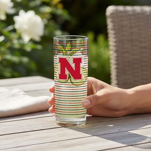 Nebraska Cornhuskers NCAA 13oz Tall Collin Glass - Team Color Drinkware