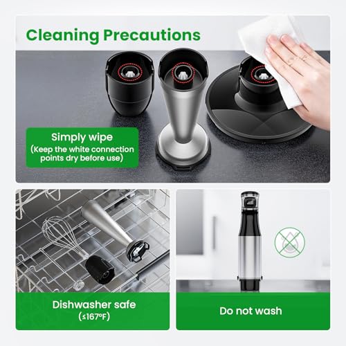 1100W Immersion Hand Blender Set - 5-in-1 Variable Speed Stick Mixer