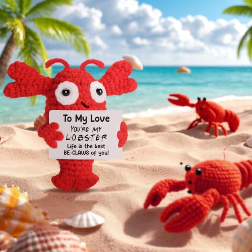 Handmade Crochet Lobster Gift for Couples - Funny Anniversary Present