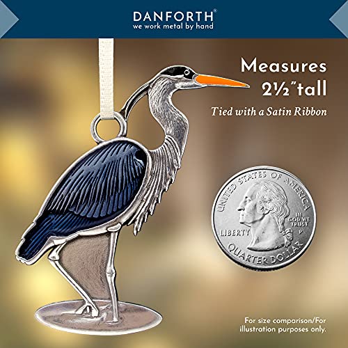 DANFORTH Great Blue Heron Ornament - Pewter Handcrafted in USA (Great Blue Heron)