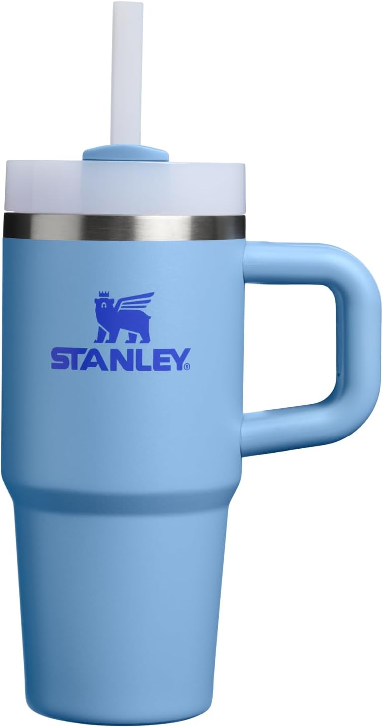 STANLEY Quencher H2.0 Tumbler - 14 oz Insulated Stainless Steel with Handle & Straw | BPA-Free | Blue Sky