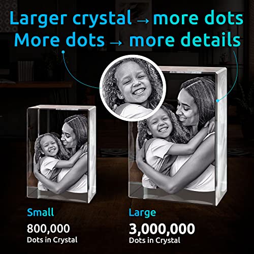 Personalized 3D Laser-Engraved K9 Crystal Photo Keepsake Custom Gift