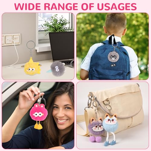 30 Pcs Cute Plush Keychain Bulk Set - Kawaii Soft Animal Party Favors